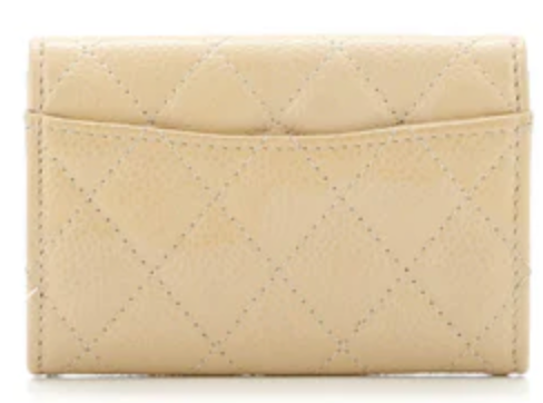 Chanel Classic Flap Card Case Quilted Caviar