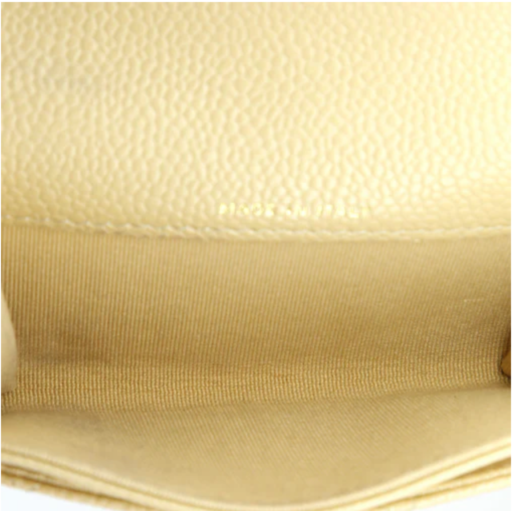 Chanel Classic Flap Card Case Quilted Caviar