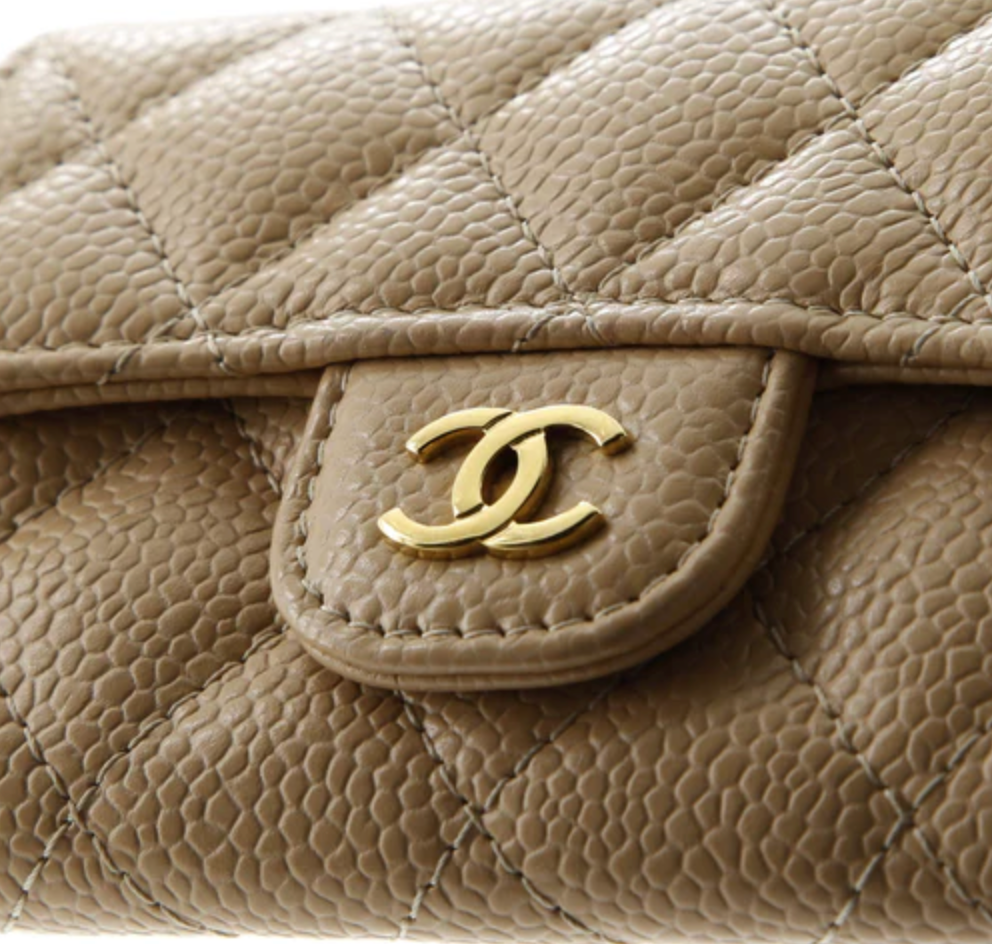 Chanel Classic Flap Card Case Quilted Caviar