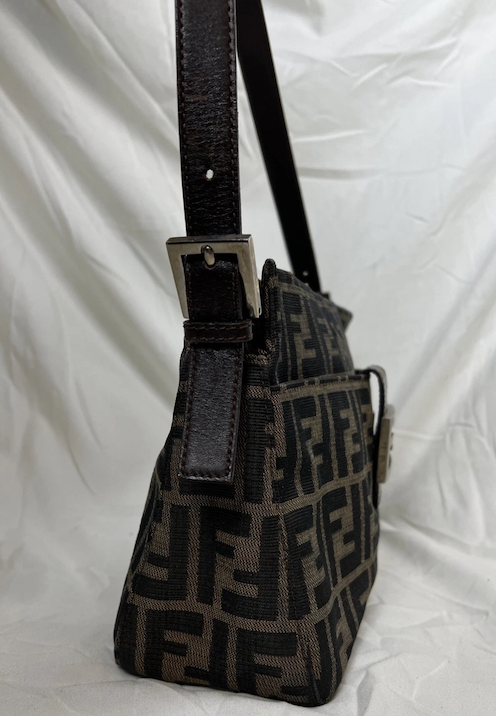 Fendi Zucchino Mama Baguette Shoulder Bag