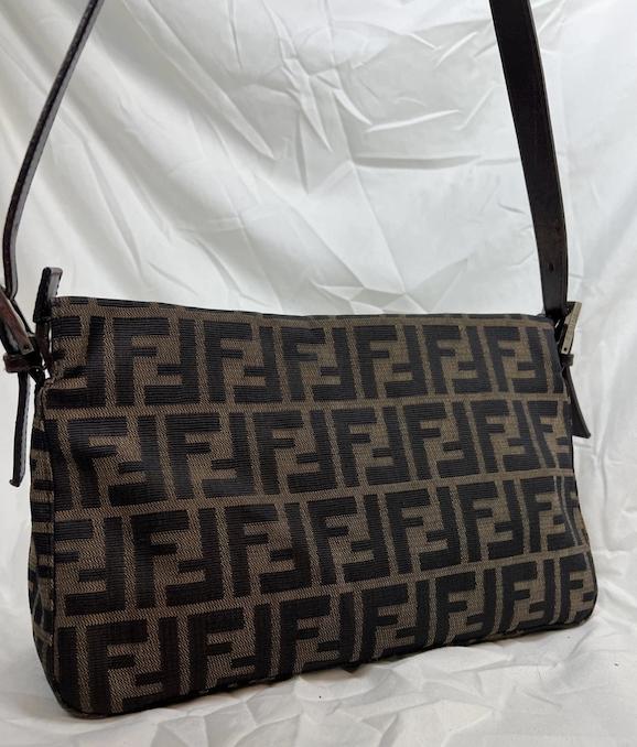 Fendi Zucchino Mama Baguette Shoulder Bag