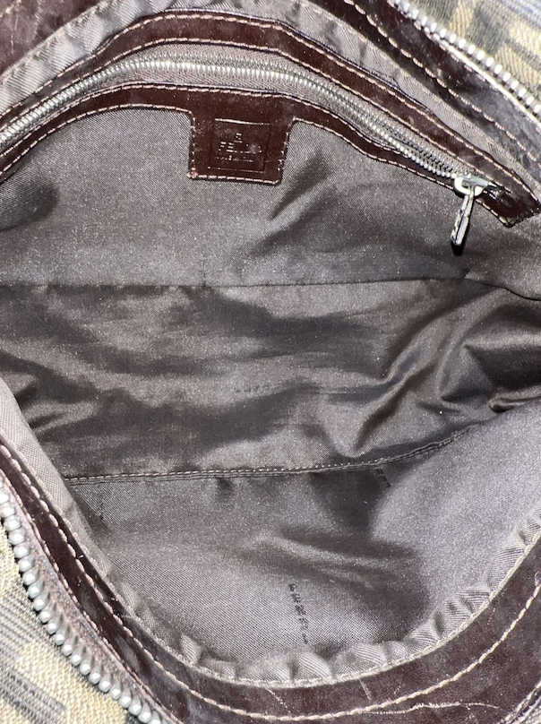 Fendi Zucchino Mama Baguette Shoulder Bag