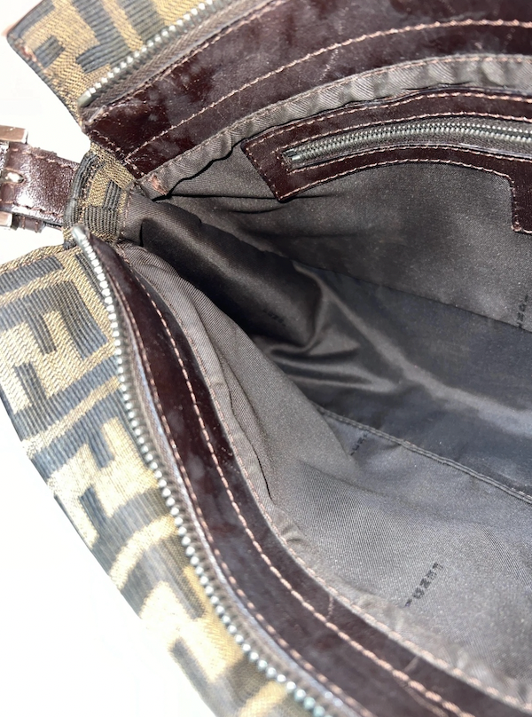 Fendi Zucchino Mama Baguette Shoulder Bag