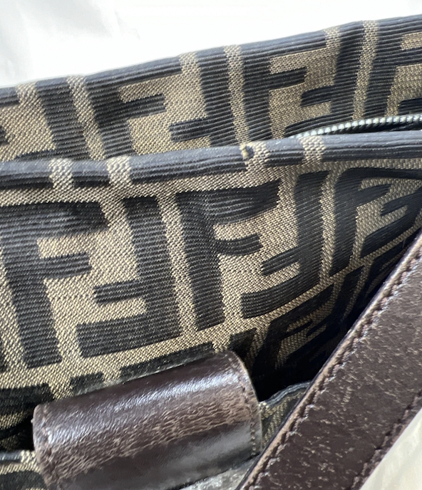 Fendi Zucchino Mama Baguette Shoulder Bag