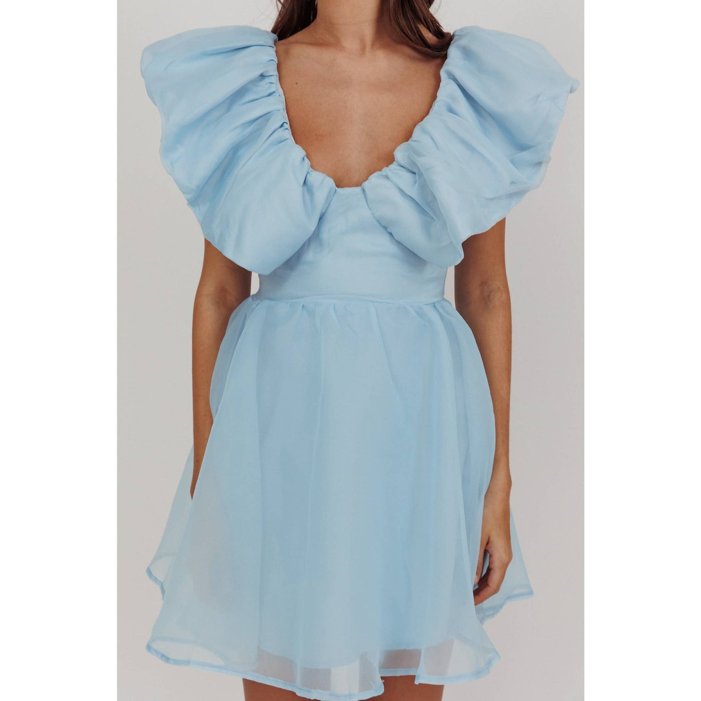 Saints & Secrets - ORGANZA RUFFLE SLEEVE MINI DRESS