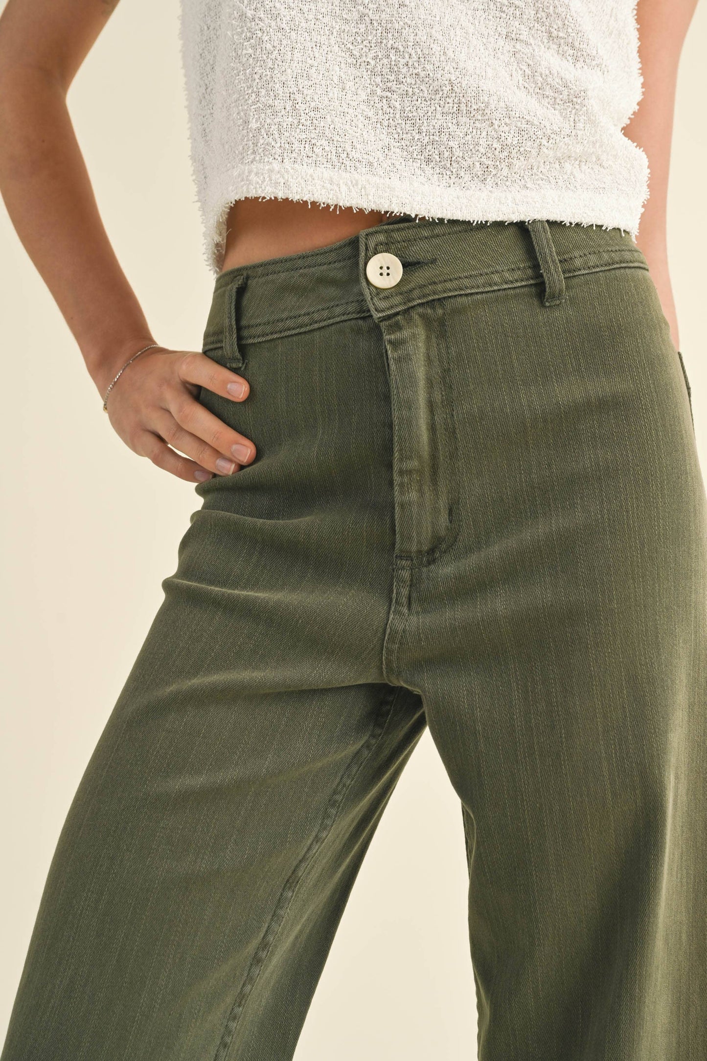 Straight Wide Leg Denim Pants - Miou Muse
