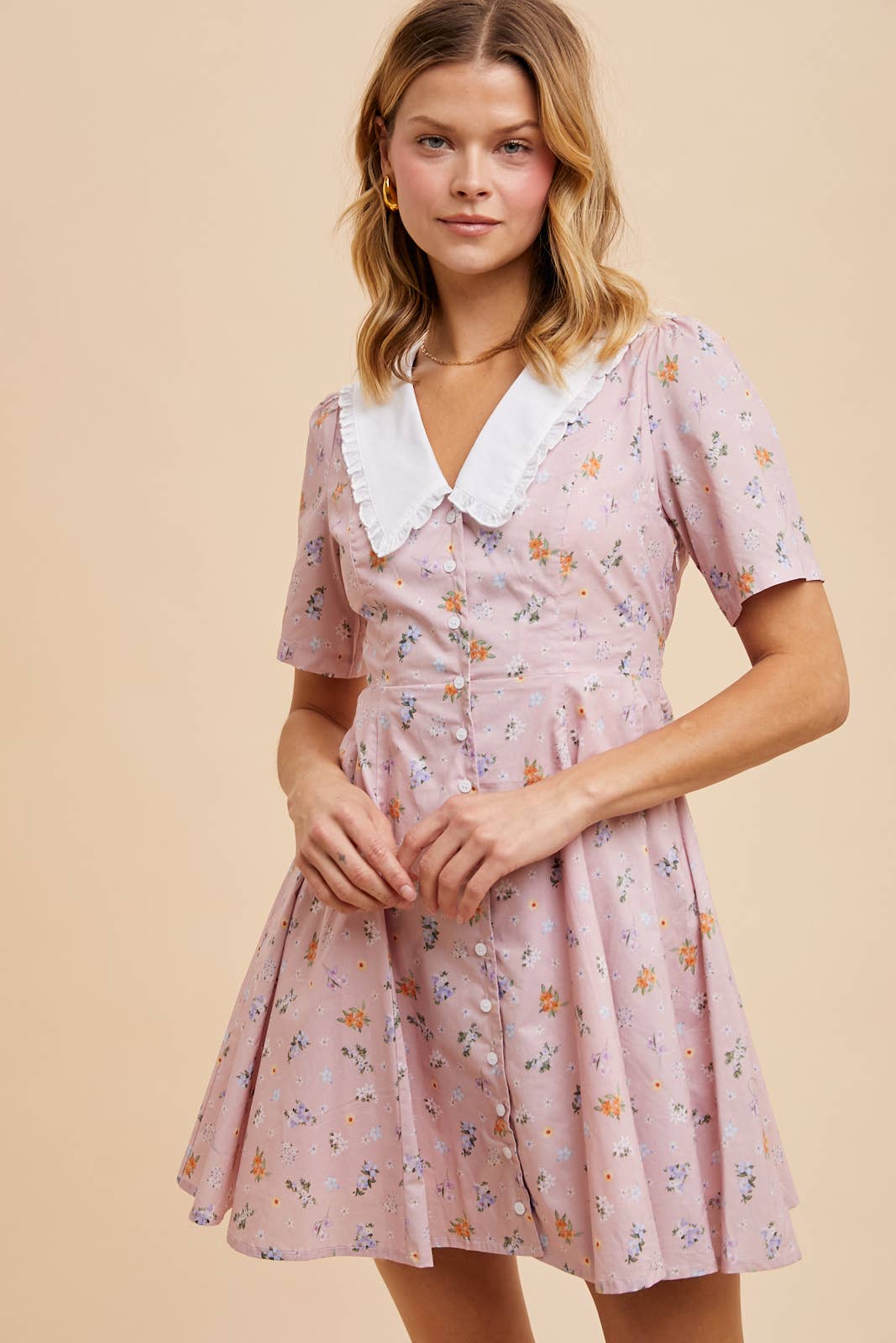 In Loom - PETER PAN COLLAR FLORAL MINI