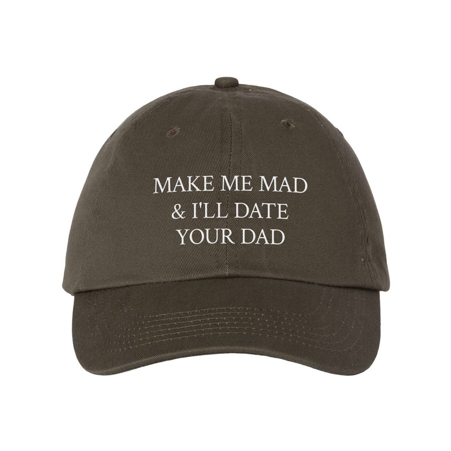 Make Me Mad Embroidered Bio-Washed Classic Dad Hat - Femfetti