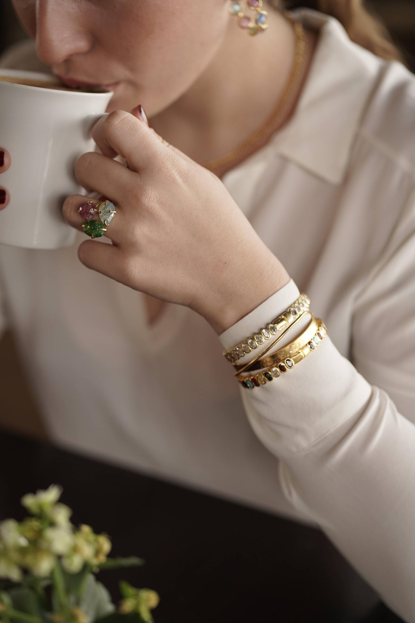 Chakarr Jewelry - CORE | JEWELED TENNIS BANGLE