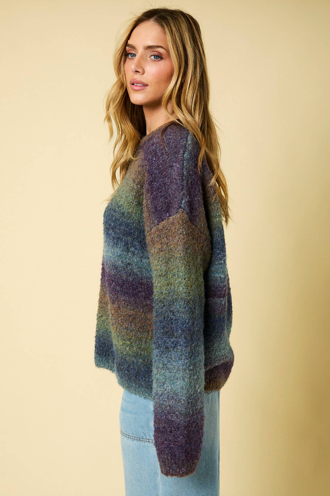 Long Sleeve Multi Stripe Sweater