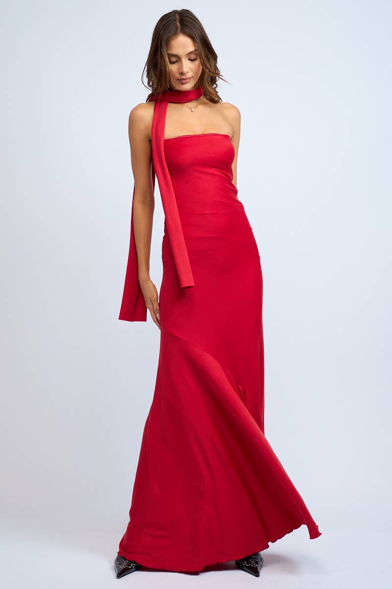 Heartbreaker Scarf Neck Maxi