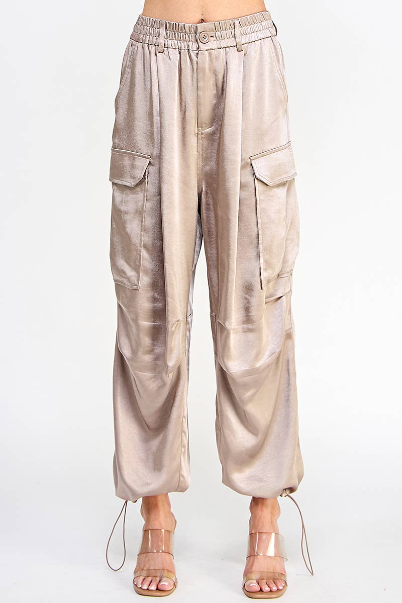 Flowcore Gloss Satin Cargo Pants