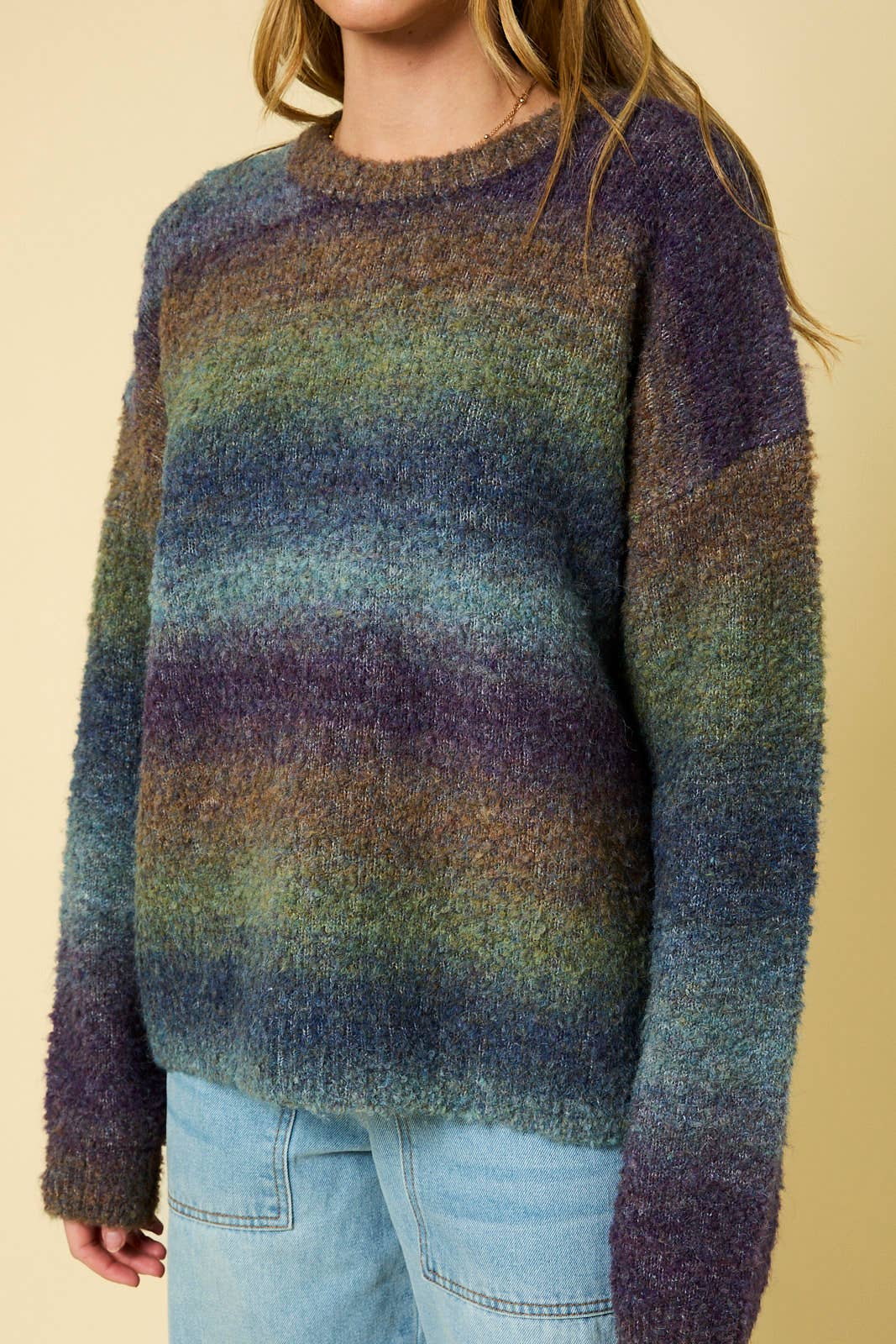 Long Sleeve Multi Stripe Sweater