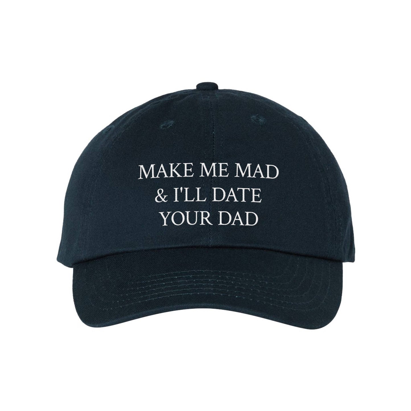 Make Me Mad Embroidered Bio-Washed Classic Dad Hat - Femfetti