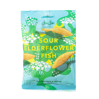 BonBon NYC - Sour Elderflower Fish - Swedish Candy 5.2oz (150g)