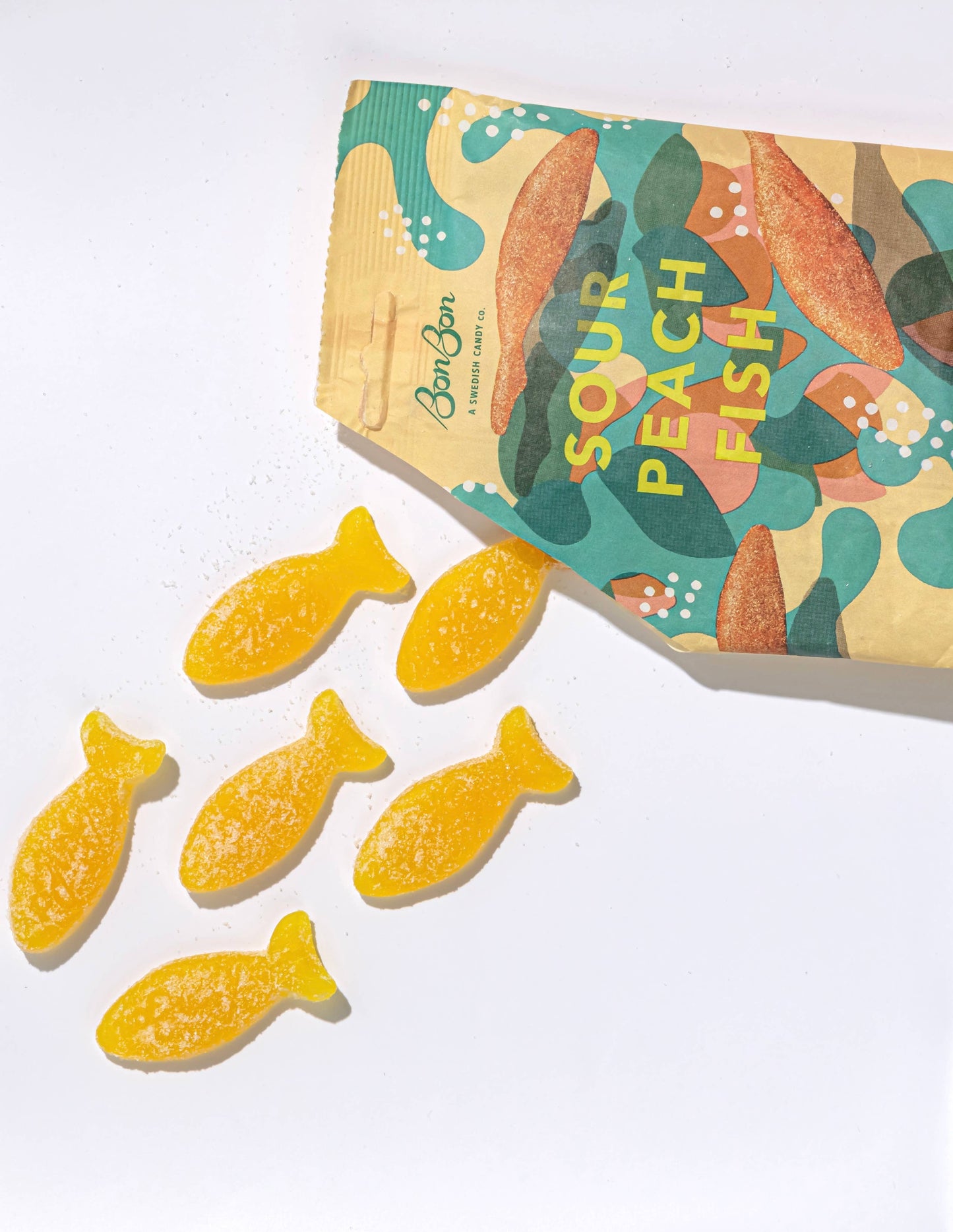 BonBon NYC - Sour Peach Fish - Swedish Candy 5.2oz (150g)
