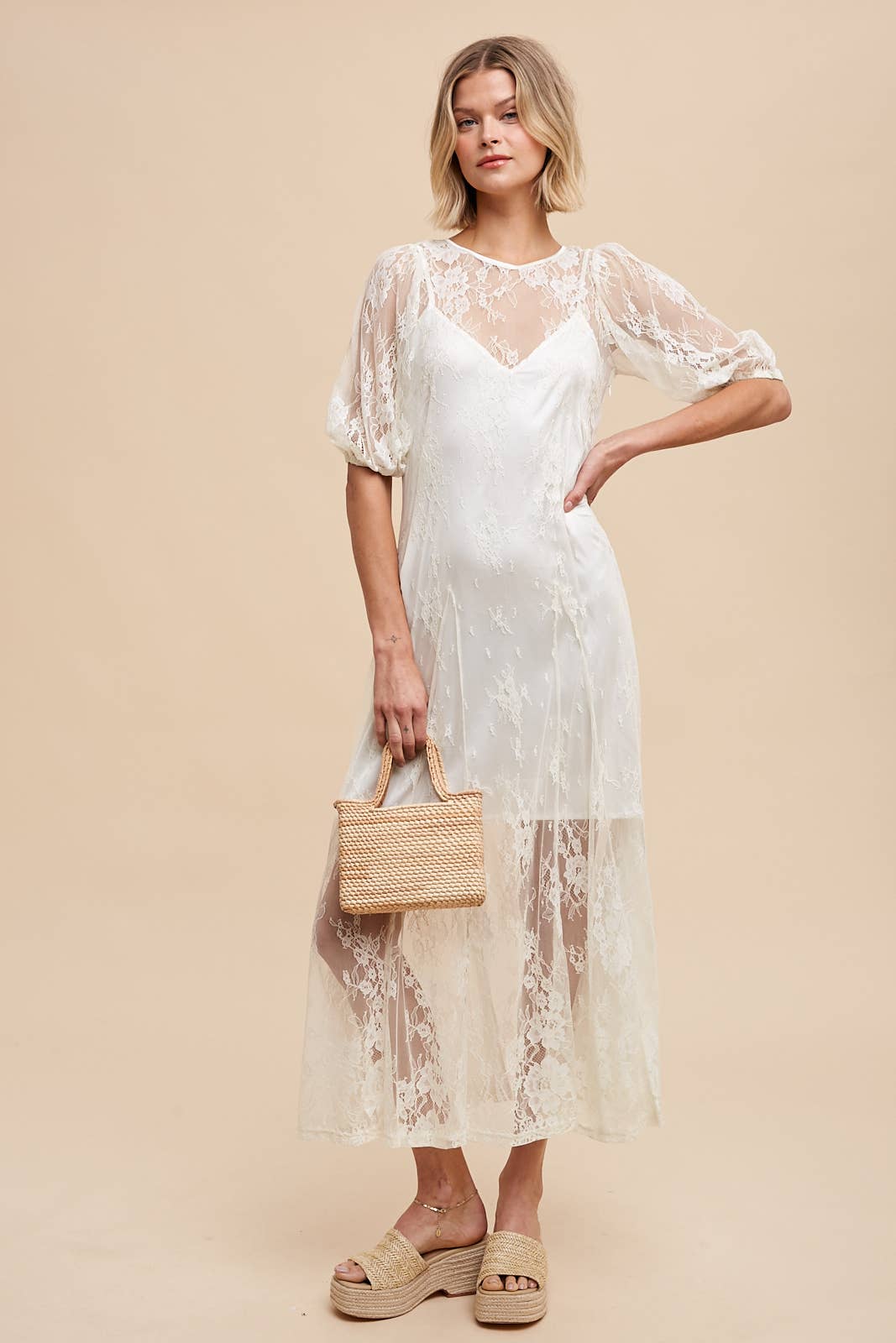 In Loom - LACE MAXI DRESS WITH CORSET BACK