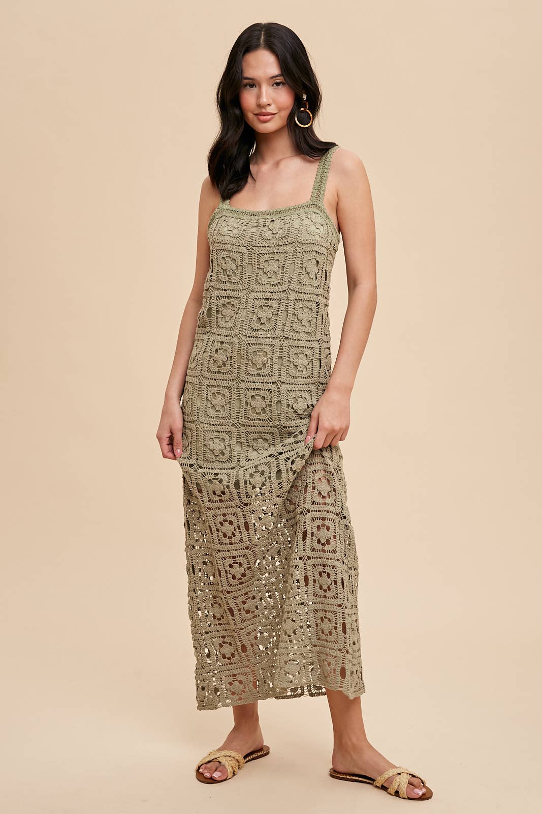 In Loom - COTTON CROCHET MAXI TANK DRESS