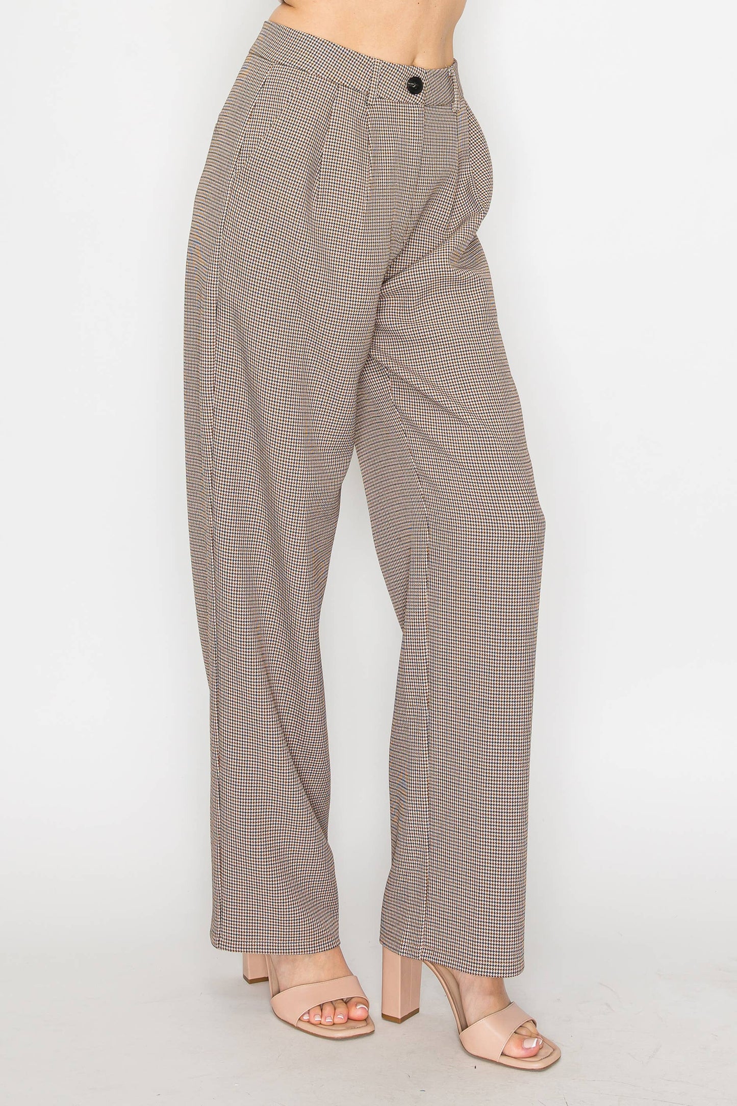 Plaid Pleated Trousers