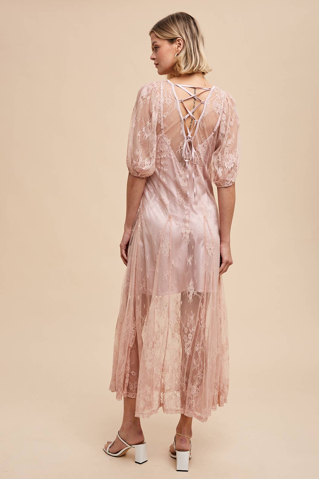 In Loom - LACE MAXI DRESS WITH CORSET BACK