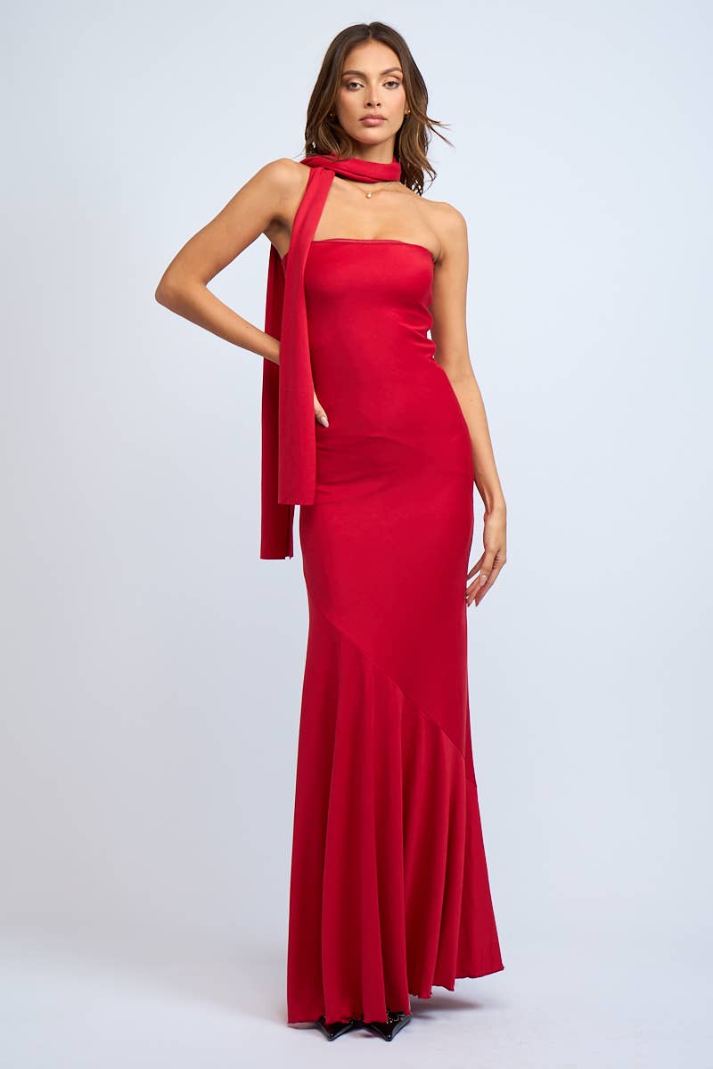 Heartbreaker Scarf Neck Maxi