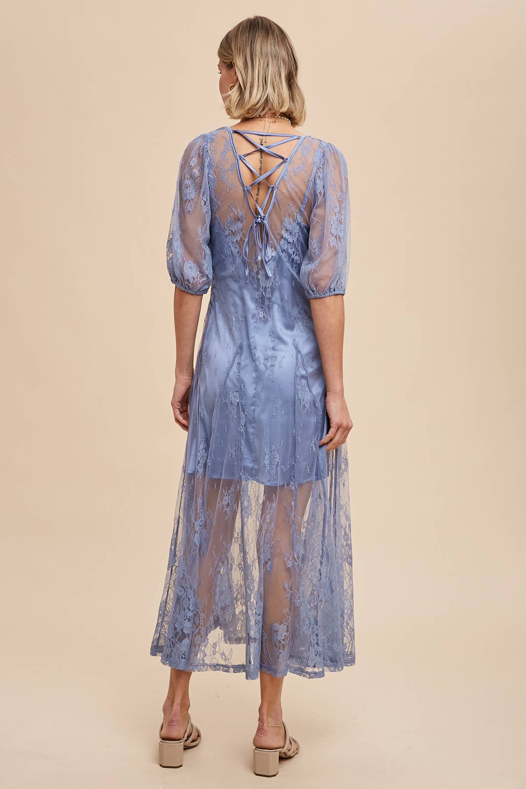 In Loom - LACE MAXI DRESS WITH CORSET BACK