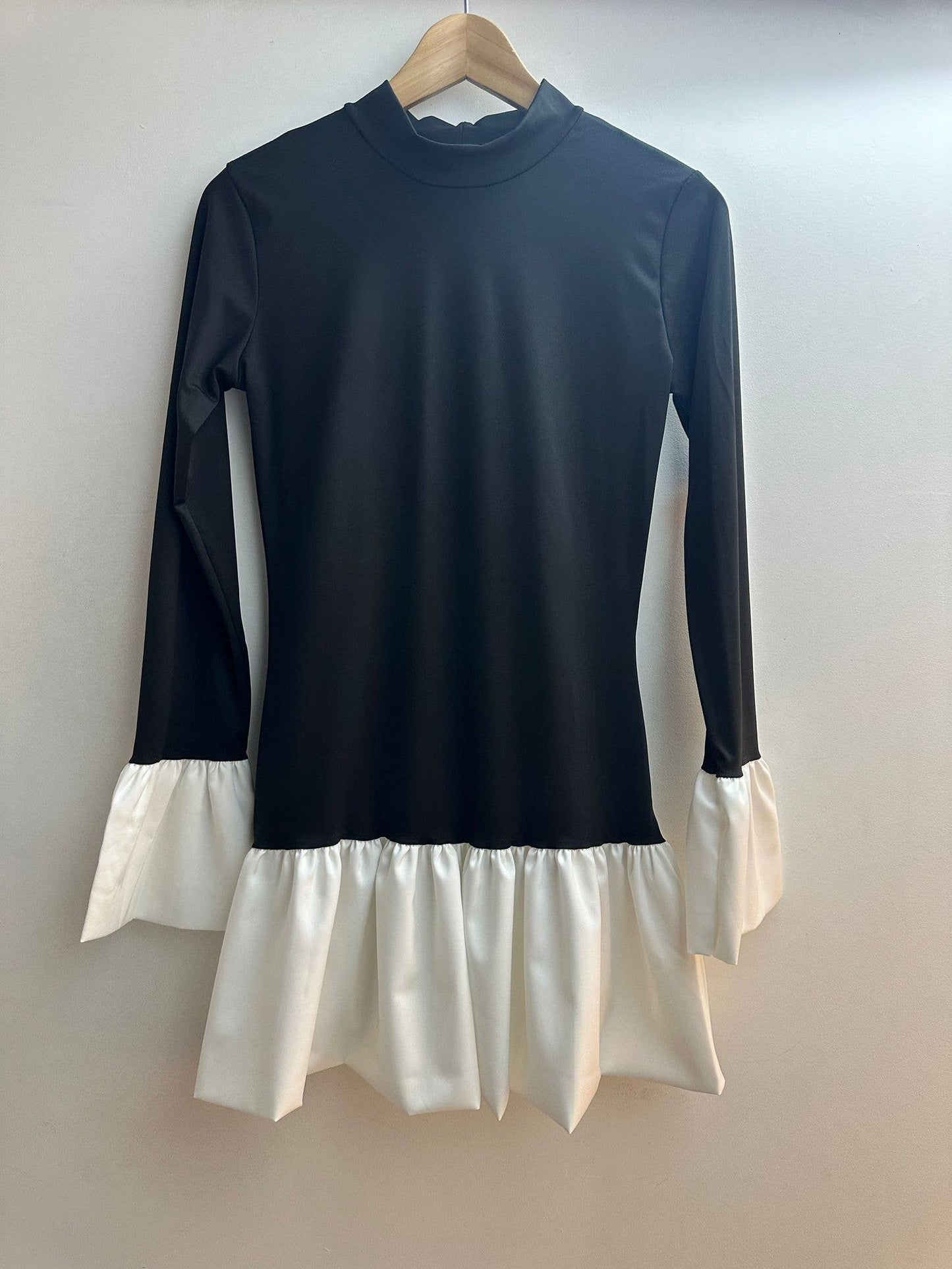 More Than A Feeling Black High Neck Mini Dress