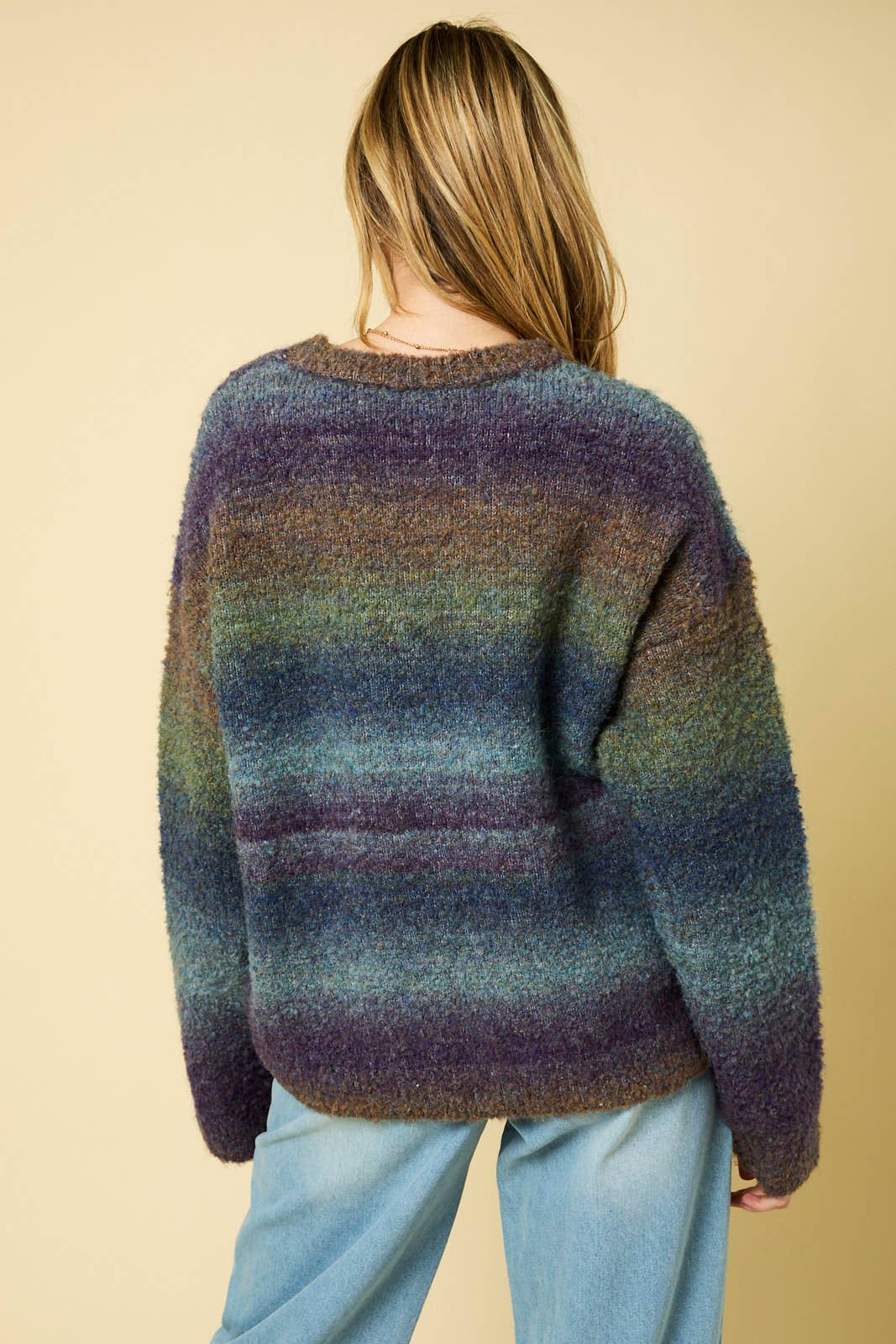 Long Sleeve Multi Stripe Sweater