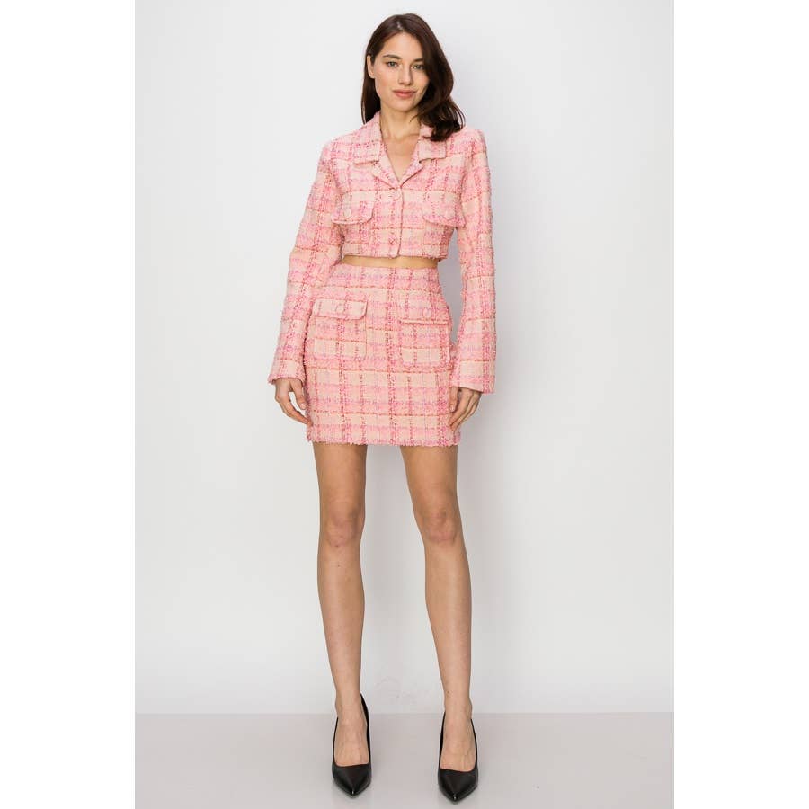 SPRING TWEED MINI SKIRT