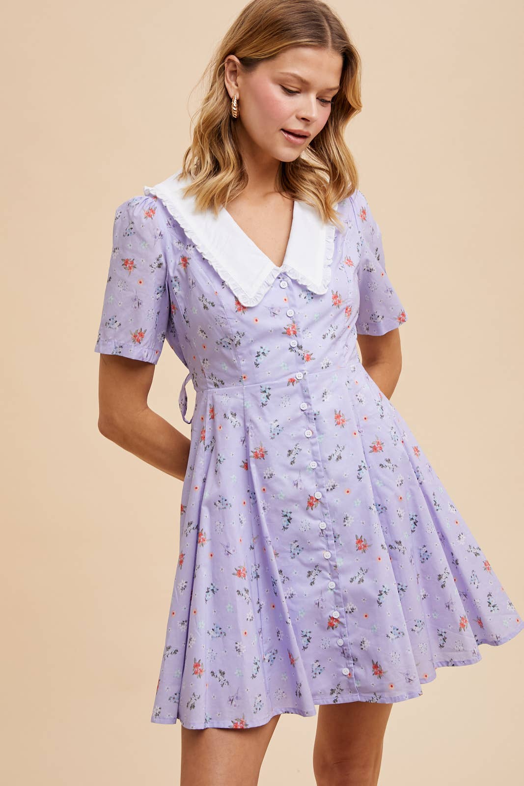 In Loom - PETER PAN COLLAR FLORAL MINI