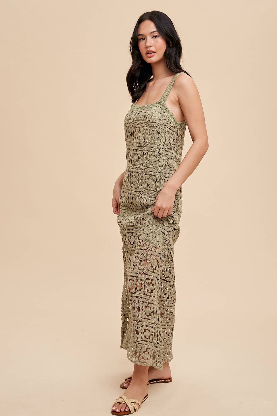 In Loom - COTTON CROCHET MAXI TANK DRESS