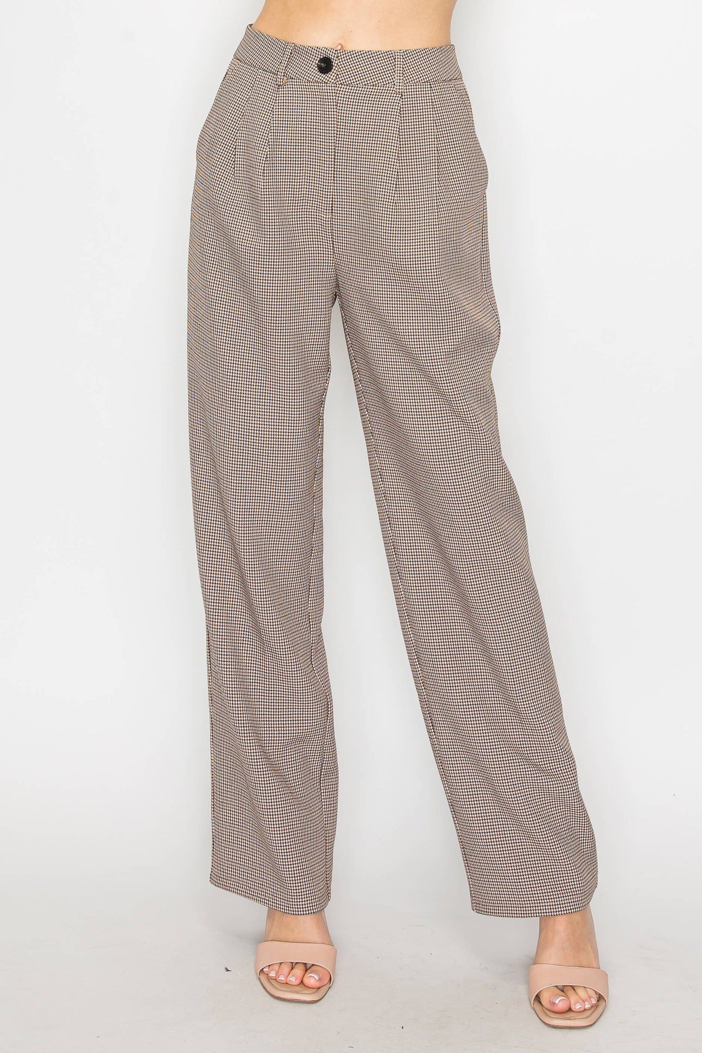 Plaid Pleated Trousers