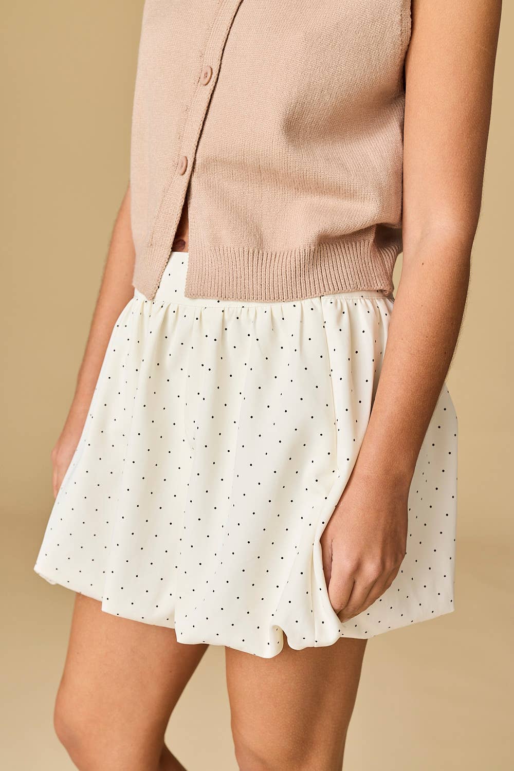 Blaire Polka Dot Bubble Hem Skirt