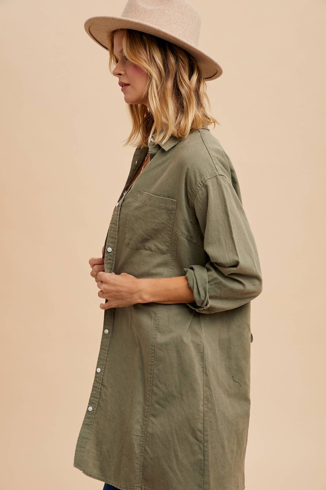 In Loom - LINEN BLEND BUTTON DOWN