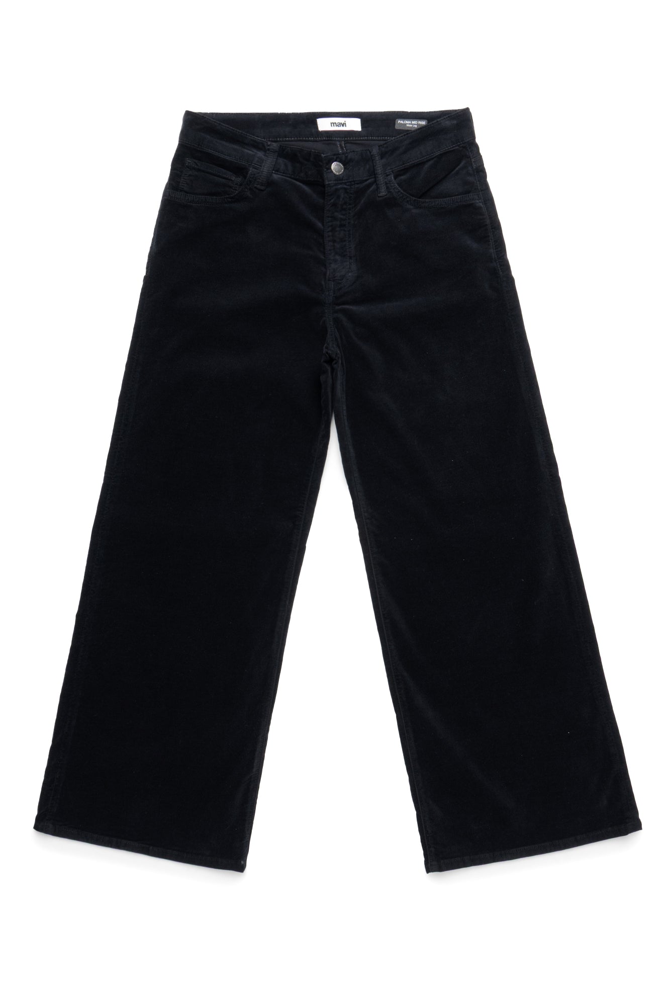 Paloma Mid Rise Black Velvet - MAVI