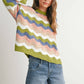 BUTTERMELON - Color Block Sweater  - BMW7639
