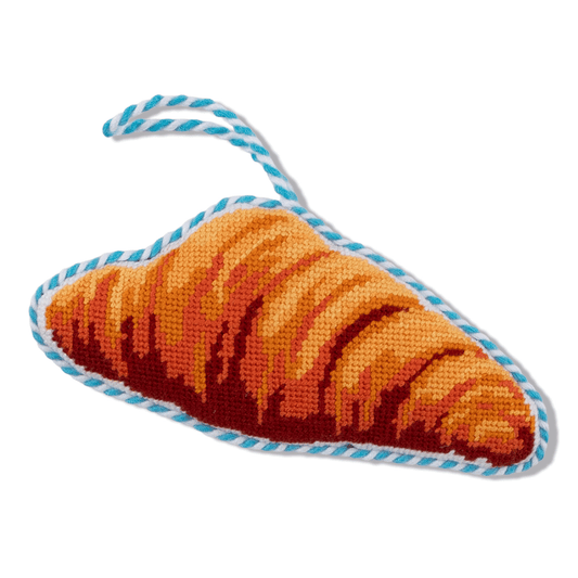 Furbish Studio - Needlepoint Icon Ornament - Croissant