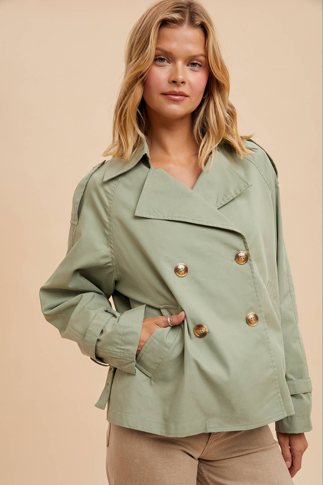 In Loom - COTTON BLEND SHORT TRENCH JACKET