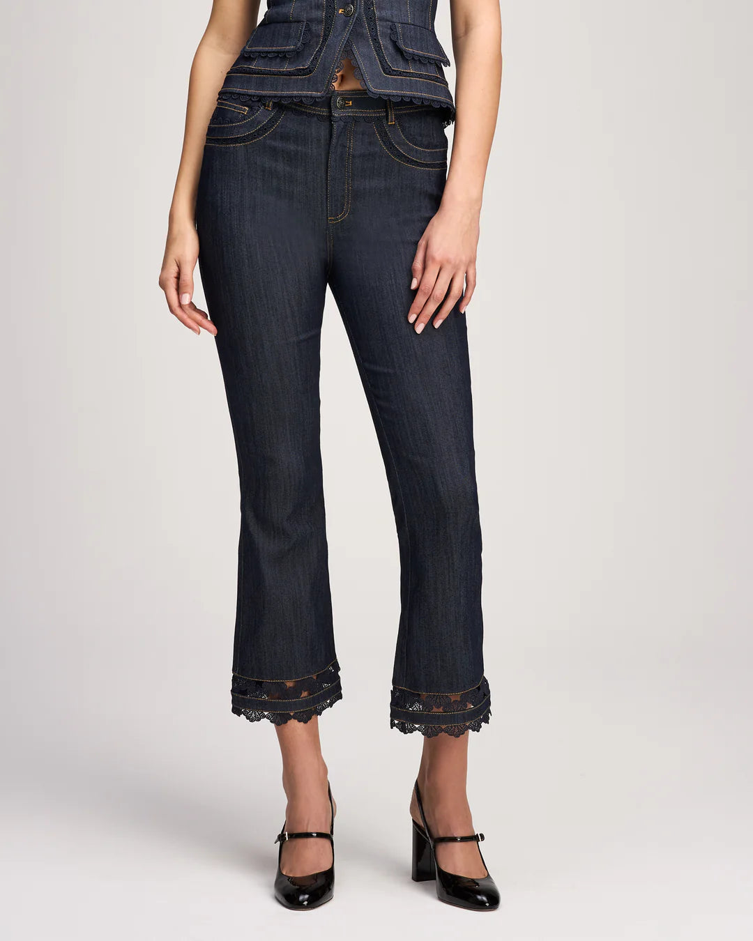 Guipure Lace Cropped Stevie Jeans