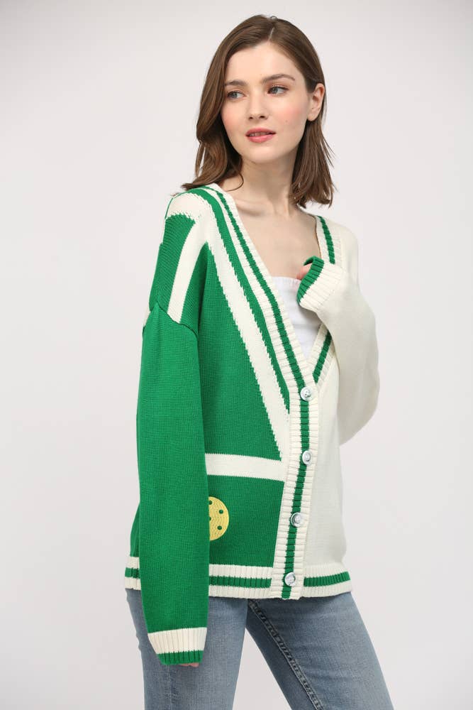 FATE - PICKLEBALL BUTTON CLOSURE CARDIGAN FW14063