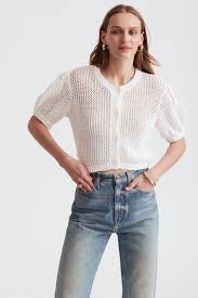 Samantha Crochet Cropped Cardigan