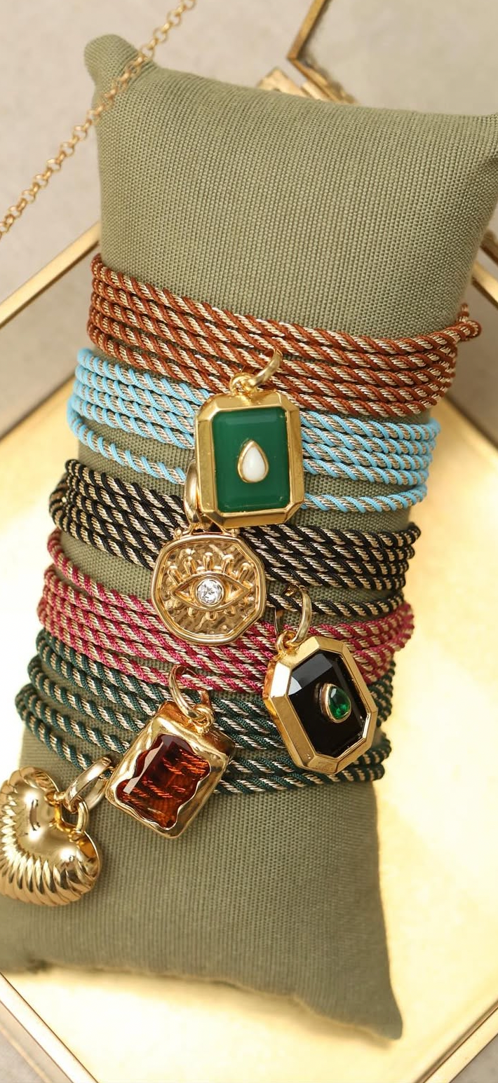 Corded Lariat Charm Necklace/bracelet