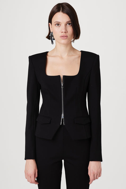 KODA ZIP- FRONT LONG SLEEVE TOP