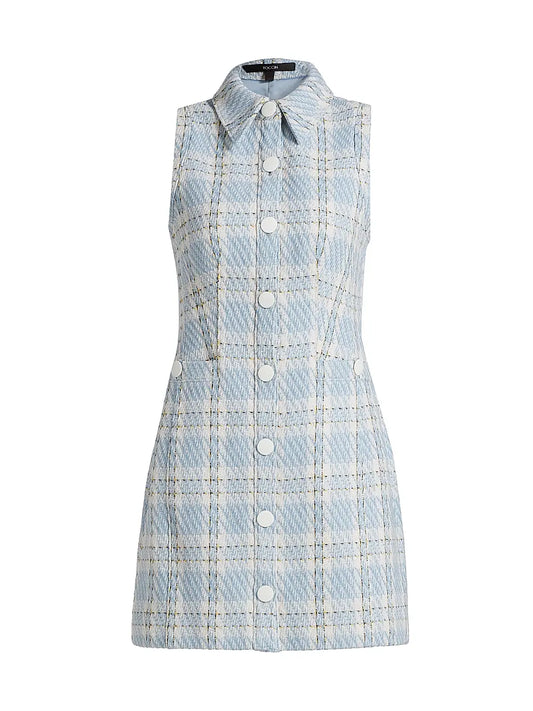 Sophia Button-Front Tailored Dress