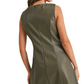 Miou Muse Square Neck Pu Dress