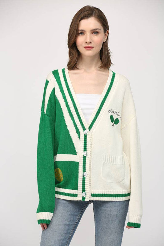 FATE - PICKLEBALL BUTTON CLOSURE CARDIGAN FW14063