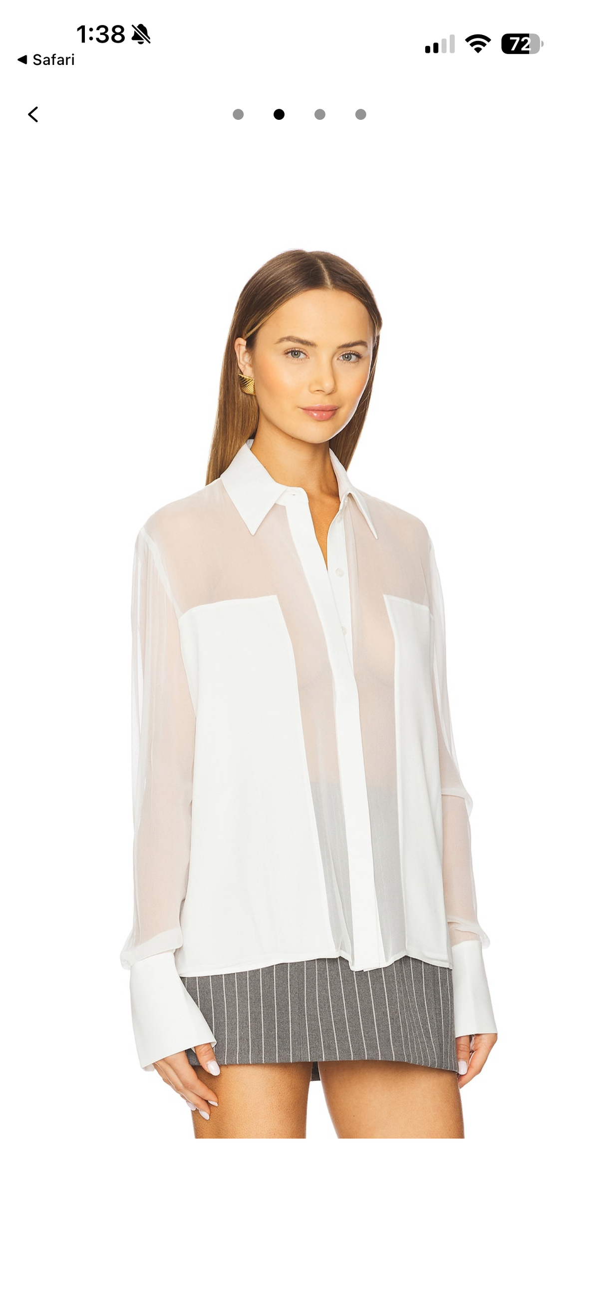 Flore silk shirt in white