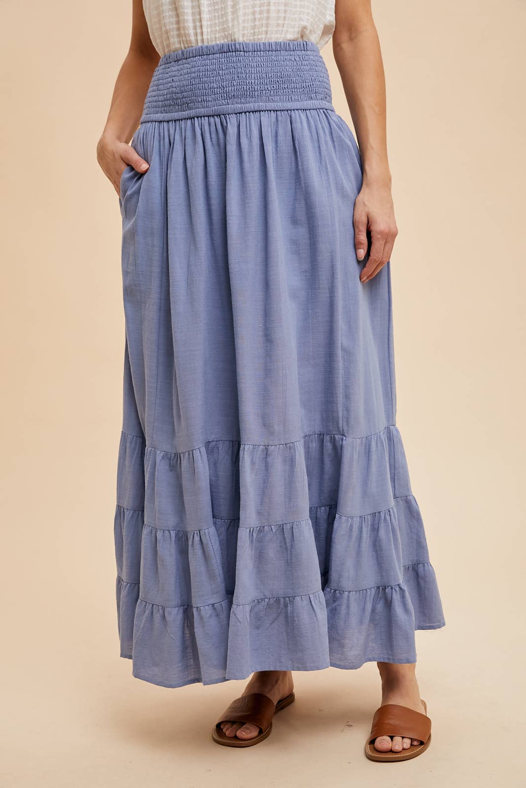 In Loom - SMOCKED RUFFLED SKIRT