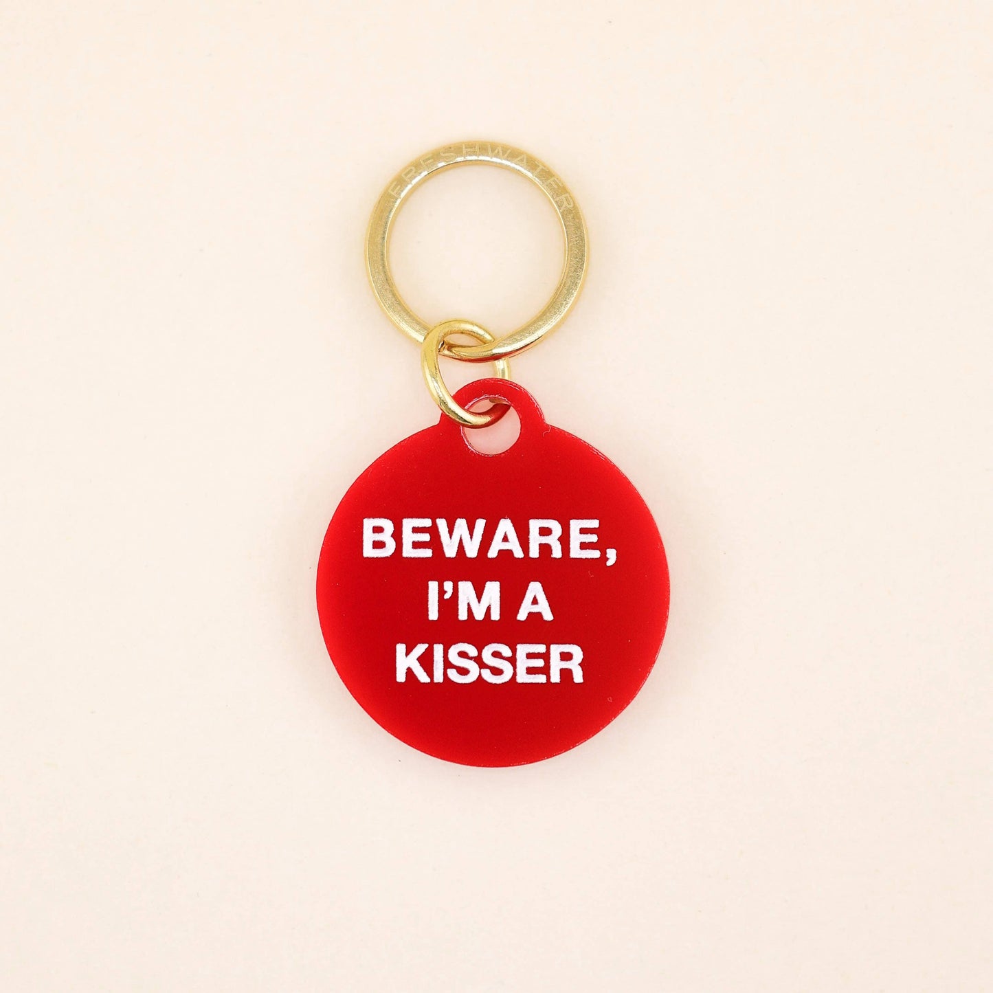 Freshwater Curated Goods - Beware, I'm A Kisser Pet Tag