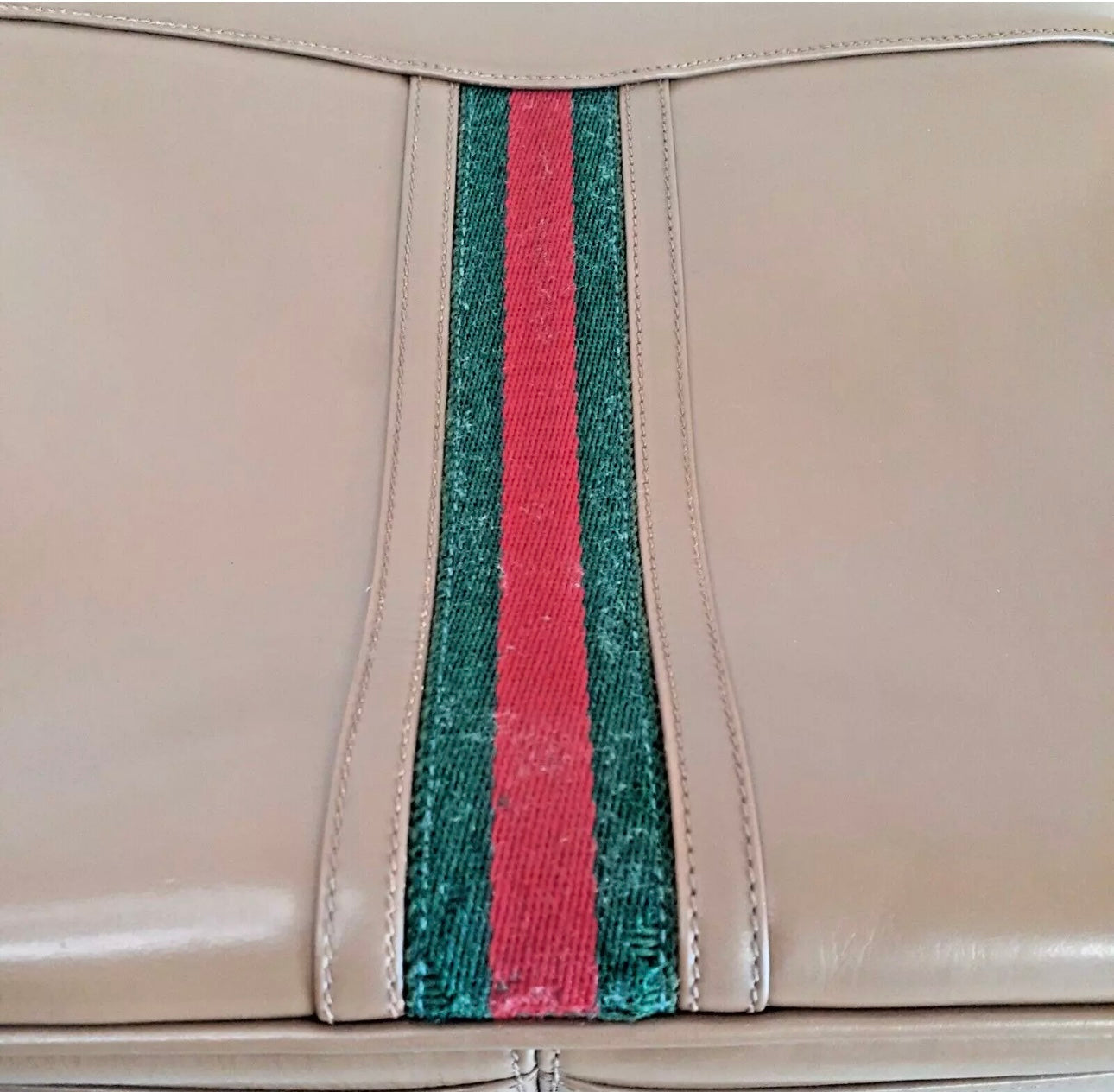 GUCCI 80s Vintage Shoulder Bag Sherry Line Leather Brown Pre-Owned